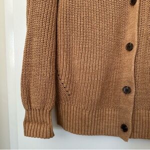 Gap Cotton V Neck Button Front Cardigan Sweater Womens Medium Tan